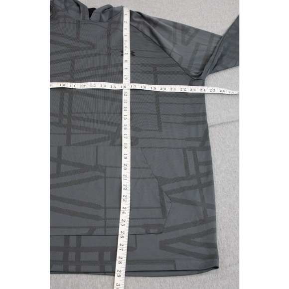 Under Armour Hoodie Men's XL Gray Lose Geometric Long Sleeve Activewear Pullover - Picture 6 of 6